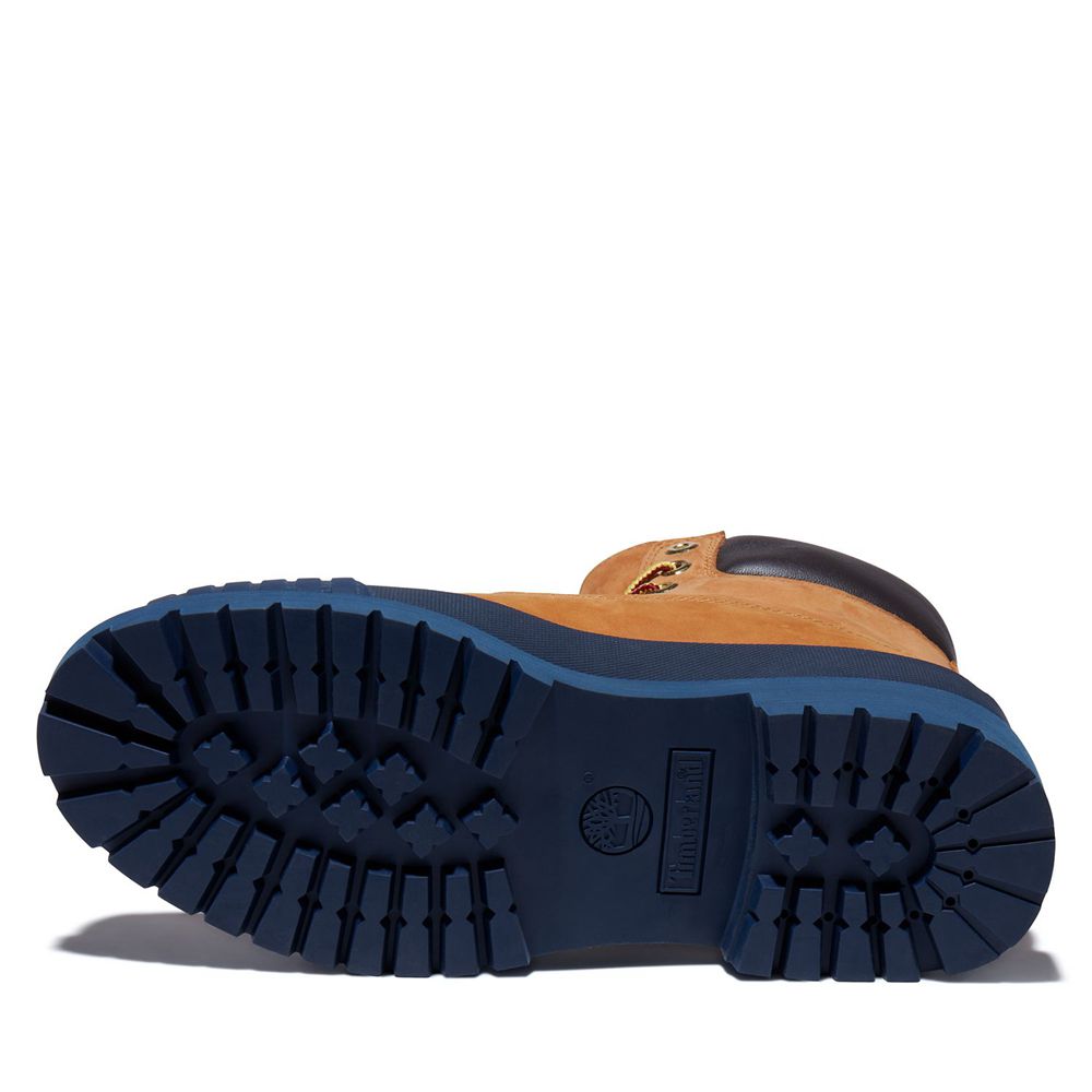 Bocanci 6-Inch Timberland Barbati Maro/Bleumarin - Bee Line X Waterproof Rubber Toe - Romania - ORYH